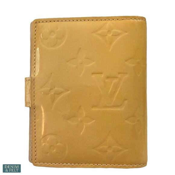 Louis Vuitton Vernis Monogram Compact Wallet Yellow Patent Leather France - Picture 3 of 11